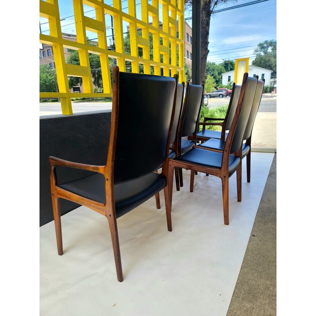 Johannes Andersen Rosewood Highback Dining Chairs For Sale In San Antonio - Image 6 of 10