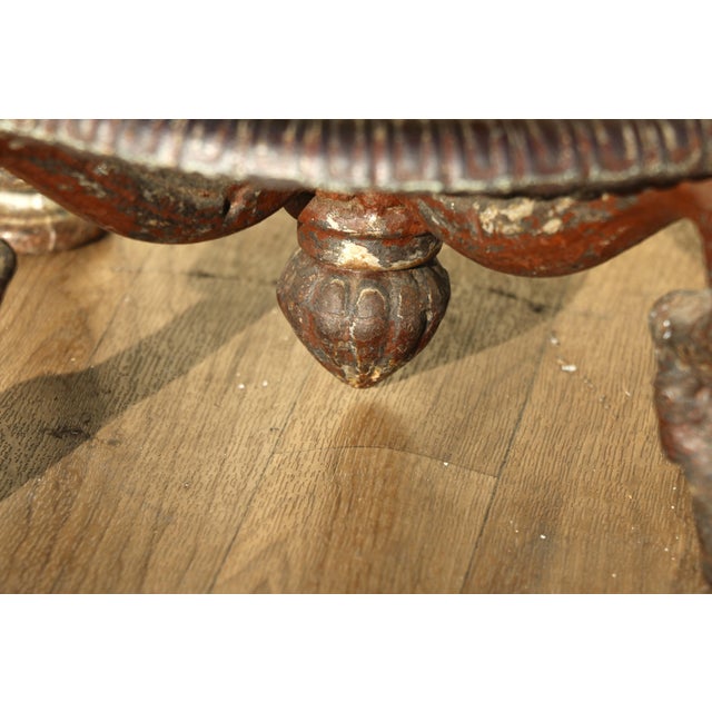 Antique French Bistro Marble Top Pedestal Table With Cast Iron Base, Circa 1900s For Sale - Image 14 of 18