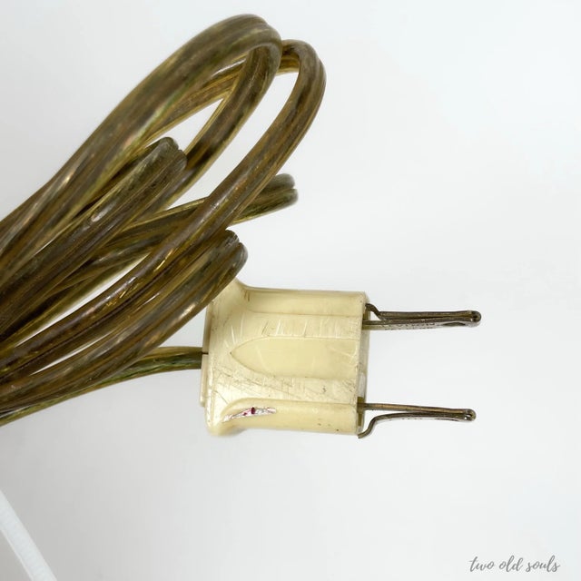 Vintage Carved Brass and Enamel Table Lamp For Sale - Image 10 of 12