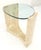 Late 20th Century Kidney Organic Shape Thick Glass Top Tessellated Base Side End Lamp Table Stand For Sale - Image 5 of 14