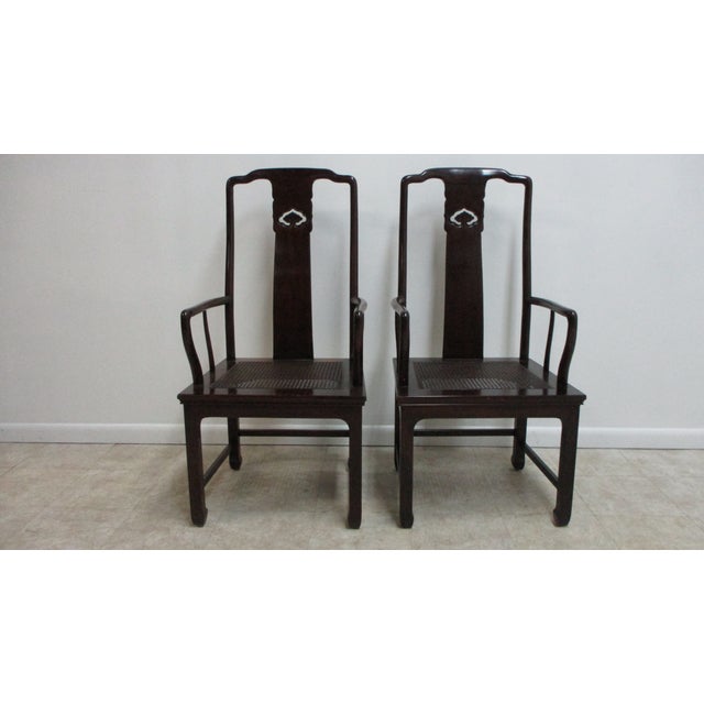 Henredon Pan Asian Dining Room Arm Chairs A Pair Chairish