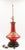 1960s Cinnabar Red Chinoiserie Table Lamps With Brass Fretwork Finials - a Pair For Sale - Image 15 of 16