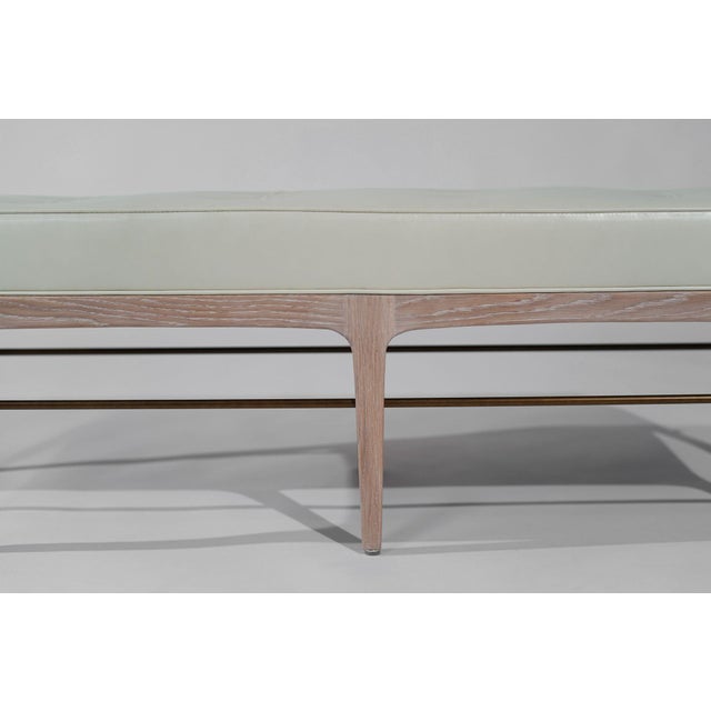 Carlos Solano-Granda Linear Bench in Limed Oak and Bronze Series 60 For Sale - Image 10 of 18