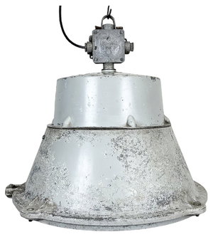 Polish Industrial Cast Aluminium Factory Pendant Lamp from Mesko, 1970s
