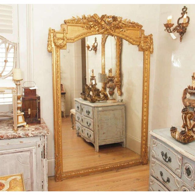Gold Napolean III Gilt Mirror For Sale - Image 8 of 8