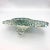 Vintage stretched Attributed Murano footed Bowl designed like a spiders webb in robin egg blue and gold aventurine. Cased...