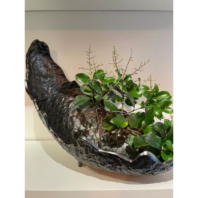 Global Views Global Views Metal Leaf Bowl For Sale - Image 4 of 5