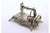 Miniature Sewing Machine in Silver with Reliefs and Applications For Sale - Image 3 of 8