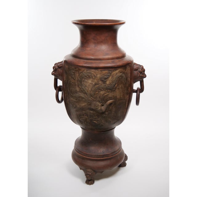 Antique Chinese Terracotta Dragon Vases / Footed Base, Late 19/Early 20th Century For Sale - Image 14 of 14