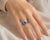 Modern Late 20th Century 18K White Gold Diamond Ruby Sapphire Emerald Band Ring, Size 7 For Sale - Image 3 of 3