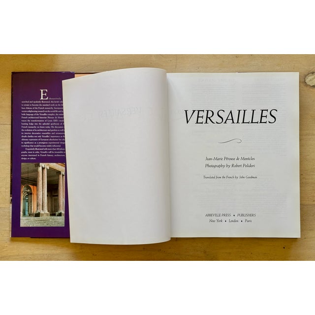 Hardcover book with dust jacket. 1991 Abbeville Press New York edition of Versailles. Author Jean-Marie Perouse de...