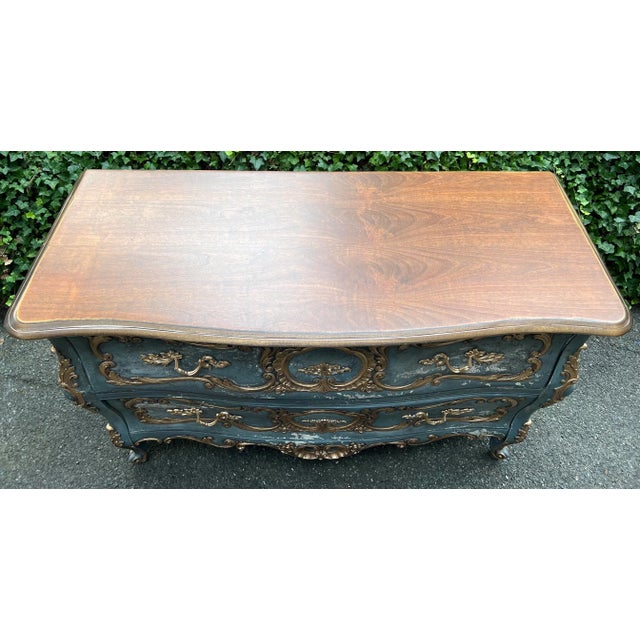 Wood Weiman Louis XV French Provincial Carved Commode For Sale - Image 7 of 13