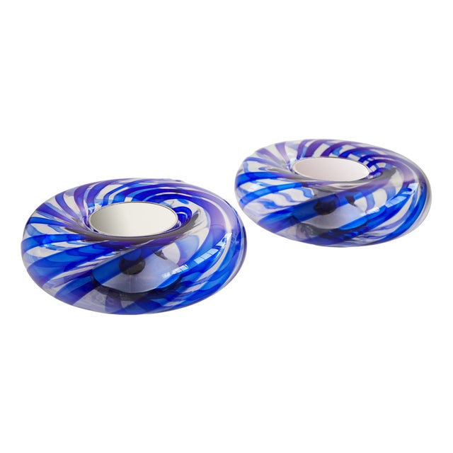 Murano Swirl Glass Ceiling or Table Lamp from Leucos, Italy, 1970 For Sale