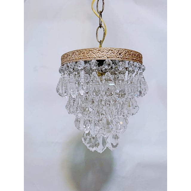 Add an exquisite layer of mid-century romance and shimmering brilliance to your home with this vintage petite crystal...