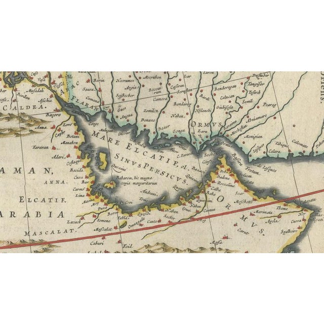 Black Ottoman Empire Map from Blaeu, 1642 For Sale - Image 8 of 14
