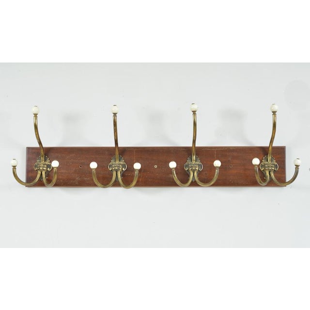 Antique 19th Century Gothic Four Hat and Coat Hooks in Brass and Ceramic, 1890s For Sale - Image 18 of 18