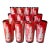 Culver Red & Gold Thai Goddess 22k Gold Red Highball Glasses – Set of 12 For Sale