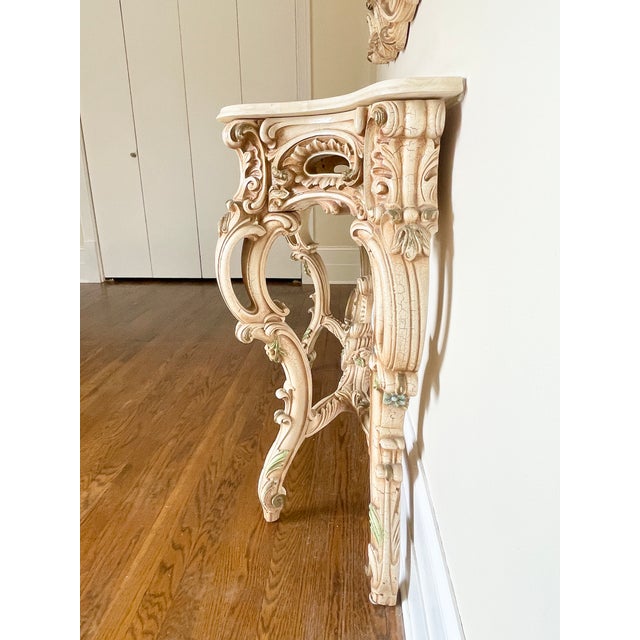 1970s 1970s Sylvia Wood's Console and Mirror - Set of 2 For Sale - Image 5 of 13