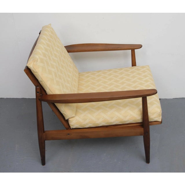 Mid-Century Modern Yellow Padded Armchair, 1960s For Sale - Image 3 of 14