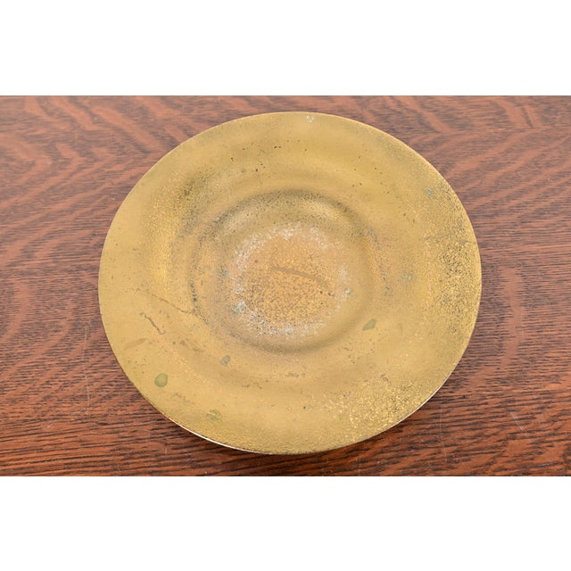 Bronze Tiffany Studios New York Bronze Doré Plate or Shallow Bowl For Sale - Image 8 of 8