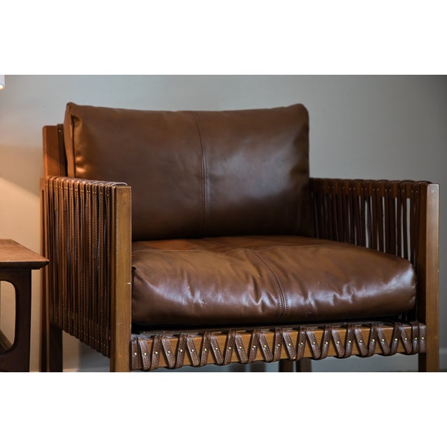 Late 20th Century Late 20th Century Palecek Attributed Commodore Lounge Chairs (2) For Sale - Image 5 of 12