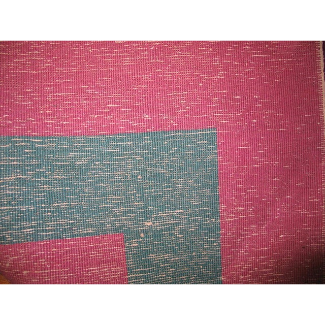 Early 20th Century 1920s Pink Blush Floral Modern Antique Chinese Art Deco Rug 8'9" X 11'6" Handknotted Wool Carpet For Sale - Image 5 of 5