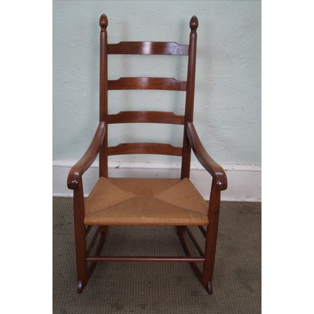 Solid Walnut Shaker Style Rocking Chair | Chairish