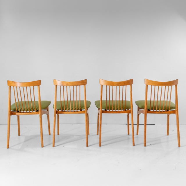 1960s Mid-Century Modern Italian Wood Dining Chairs, 1960s, Set of 4 For Sale - Image 5 of 15