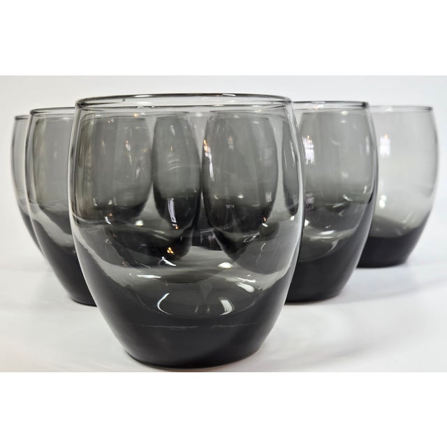 Gray Mid Century Smoky Gray Roly Polies- Set of Seven For Sale - Image 8 of 10