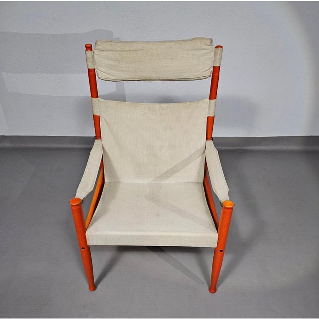 Model 30 Safari Lounge Chair by Erik Worts for Niels Eilersen, Denmark, 1960s For Sale - Image 9 of 18