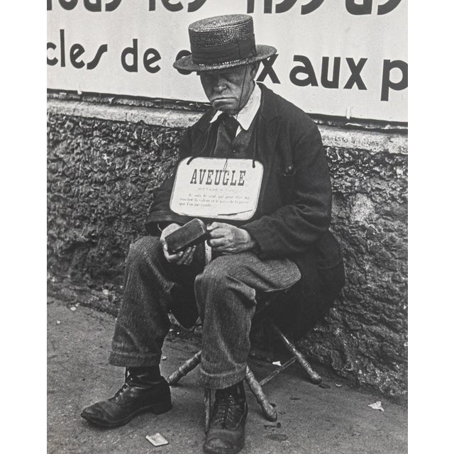 Lisette Model - Blind Man in Front of Billboard, 1933-38 Silver Gelatin Print For Sale In Detroit - Image 6 of 7