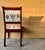 Wood Antique Accent Chair With Faberge Upholstery For Sale - Image 7 of 11