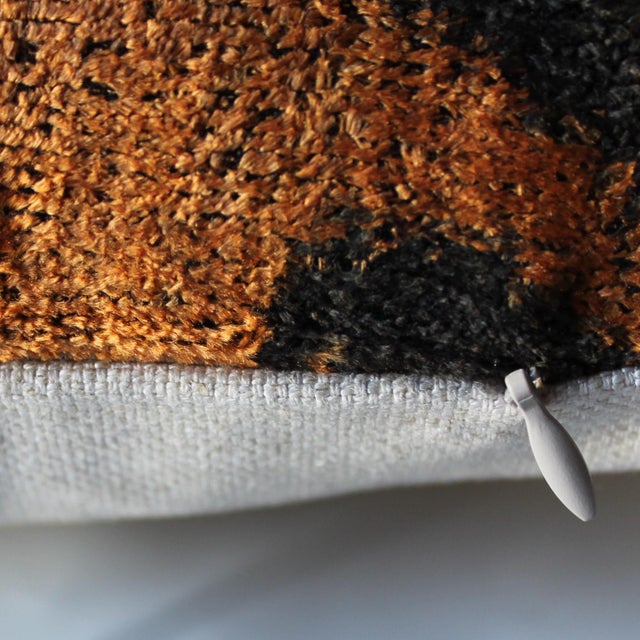 2020s Contemporary Tiger Silk Velvet Pillow For Sale - Image 5 of 10