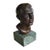 Bronze Bust Sculpture Att. Will Rogers on Green Stone Base by Leonard McMurry For Sale In Oklahoma City - Image 6 of 7