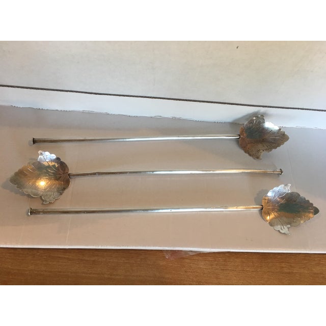 Sterling Silver Mint Julep Straw Spoons Set of 3 Chairish