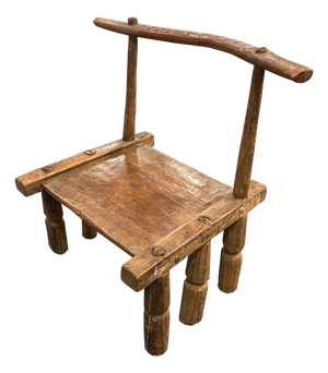 19th Century African Wooden Chair or Side Table, Ivory Coast