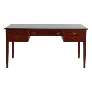 Writing Desk of Mahogany by A. J. Iversen for Ole Wanscher, Denmark, 1950 For Sale