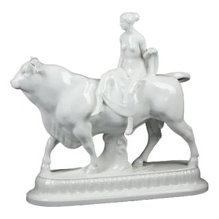 Figurine the Rape of Europal from KPM Porcelain, 1890s For Sale