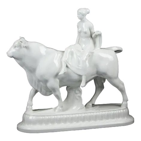 Figurine the Rape of Europal from KPM Porcelain, 1890s For Sale