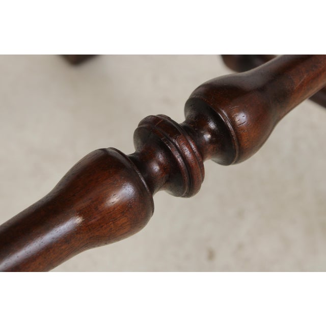 Set of 8 Country Queen Anne Rush Seat Dining Chairs For Sale - Image 15 of 18