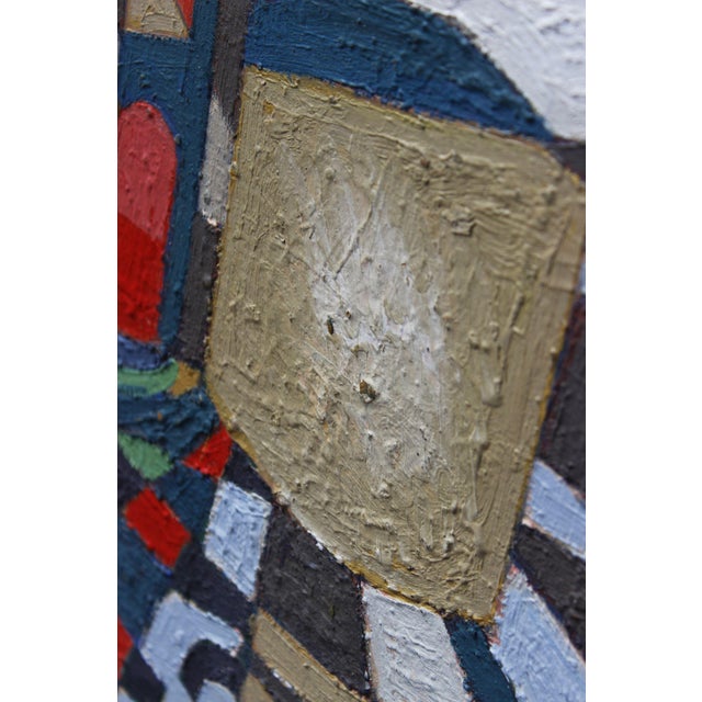 Jean Besnard, Abstract Composition, Oil on Panel, 1983 For Sale - Image 6 of 12