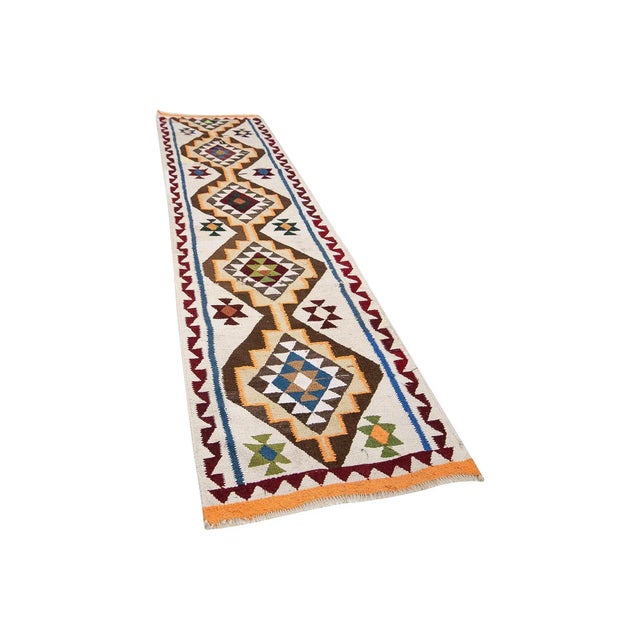 Traditional Vintage Kilim Runner For Sale - Image 3 of 7