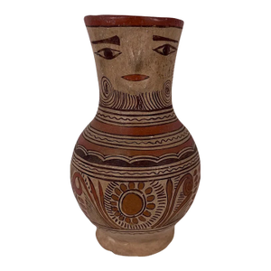Mexican Folk Art Guerrero Nahua Figural Vase