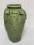 Leona for Neiman Marcus Italian Green Crackle-Glazed Ceramic Vase For Sale - Image 4 of 12