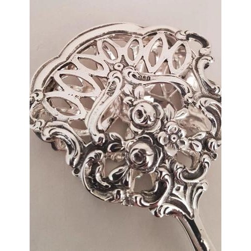 Antique Early 20th Century 800 Silver Patisserie Serving Tongs For Sale - Image 13 of 18