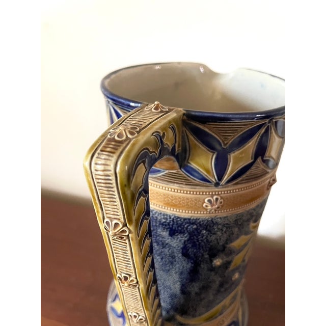Enameled Jug from Sarreguemines, France, 1900s For Sale - Image 4 of 10