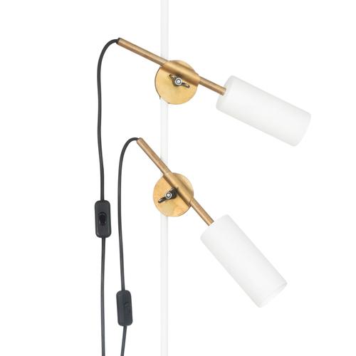 Johan carpner stav two arms floor lamp white brass by konsthantverk and manufactured by konsthantverk. The production of...