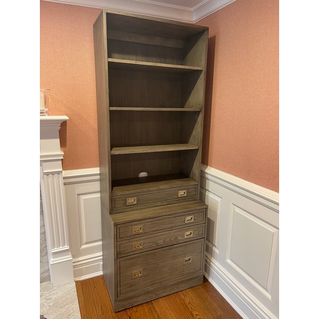 Ethan Allen Callum File Base With Bookcase Chairish