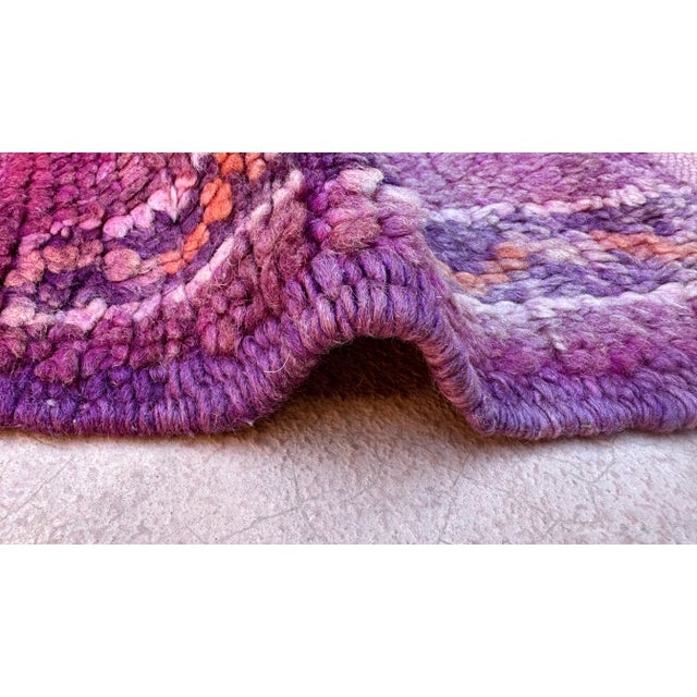 Textile 1980’s Moroccan Tribal Purple Flatweave Rug - 10 X 5.2 Ft For Sale - Image 7 of 8