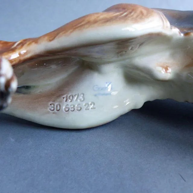 Porcelain Shepherd Figure by Krobek for Göbel, 1973, in Flawless conditions. Designed 1970 to 1979 This piece has an...